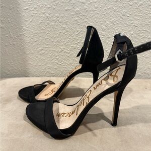 Sam‎ Edelman Black Ankle Strap Heels Size 6.5
